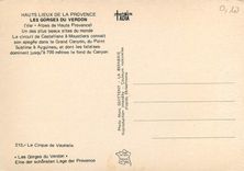 CPM Hauts Lieux de la Provence Les Gorges du Verdon (Var Alpes de Haute Procenve) Un des plus beaux 