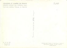 CPM Couleurs et Lumiere de France Grand Canon du Verdon (Var) Corniche sublime Falaises du Bauchet