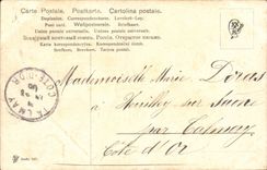 CPA Phantasie-Tabellen-Boot