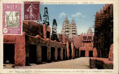Paris CPA Exposition coloniale internationale Paris 1931 Palais de l'AoF Les portiques desc ommercants indigenes Niger