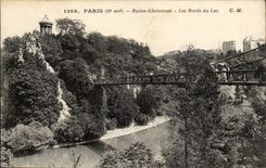 Paris CPA Chaumont Hillocks edges of the lake