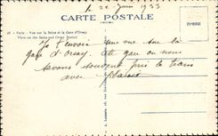 Paris CPA gesehen auf den Seine und das Kai von Orsay