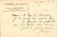 Ansicht Paris-CPA uber den Garten von Tileries und Arc de Triomphe