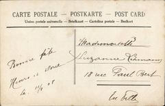 Fantasy - child - boy - flower - Suzanne Lehman - a kiss - CPA