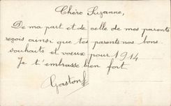 Fantasy - Child - boy - Happy New Year - flower - Gaston - CPA