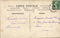 Fantasy - Child - boy - my friendly meillure has these flowers and this kiss Andre Chambon - CPA