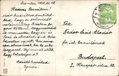 Kunste - Tabelle - Boot mit massiver Starke innen ziehend - Boot CPA (ungarisches Diagramm Ungarn Ungarn)