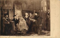 Arts - Table - Hammer - Childhood of Charles Quint - Reading of Erasme - CPA