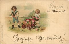 Fantasy - Children - Gruss aus Budapest - CPA (Hungarian chart Hungary Hungary)