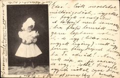 Fantasy - Child - Girl in frilly dress - CPA (Hungarian chart Hungary Hungary)