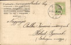 Fantasy - Woman - Lovely Woman reading letter - CPA (Hungarian chart Hungary Hungary)