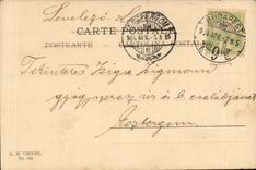 Fantasy - Child - Child with hand fluttering towards heart - CPA (Hungarian chart Hungary Hungary)