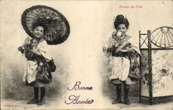 Fantasy - Child - The Time - Happy New Year - CPA