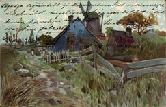 Arts - Table - Mill - windmill - CPA (Hungarian chart Hungary Hungary)