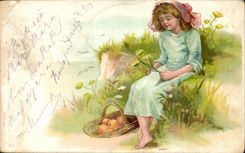 Fantasy - Child - Lovely child with tennis shoe At feet (Hungarian chart Hungary Hungary) - CPA