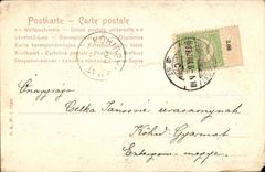 Fantaisie - Playful couple in love (carte hongroise Hungary Hongrie) - CPA 