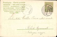 Fantaisie - Delightful Couple going to a ball - (carte hongroise Hungary Hongrie)- CPA 
