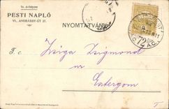 Fantaisie - Couple - Felevre 14 - carving love into tree trunk CPA (carte hongroise Hongrie Hungary)