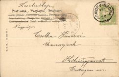 Fantasy - Baby - Pig - Baby hugging has lucky pig CPA (Hungarian chart Hungary Hungary)