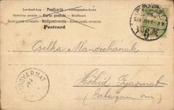 Fantasy - Child - Humor - Small little chap with cigarette in mouth CPA