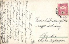 Fantasy - Child - Child with sled and bulging sacks - Boldog Ujevet CPA (Hungarian chart Hungary Hungar