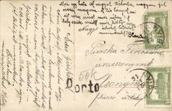 Fantasy - Woman - Woman with simpering spalling hammer and beaded necklace CPA (Hungarian chart Hungary Hungary)