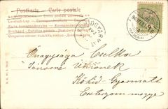 Fantaisie - Couple and flirtatious kiss - (carte hongroise Hungary Hongrie) CPA