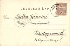 Fantasy - Man - Hunter in thick fur wraps with pipe (Hungarian chart Hungary Hungary) - CPA