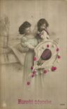 imagination - Woman - Mother and child in sailor follows (Hungarian chart Hungary Hungary) CPA