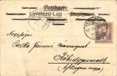 Fantaisie - Couple - Tzte a Tete (carte hongroise Hungary Hongrie) CPA