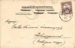 Fantaisie - Couple - Couple relaxing in grass (carte hongroise Hungary Hongrie) CPA 