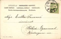 Fantaisie - lovely couple frolicing in the countyside - (carte hongroise Hungary Hongrie) -CPA