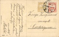 Fantasy - Children - Children feeding chickens - chicken (Hungarian chart Hungary Hungary) - CPA