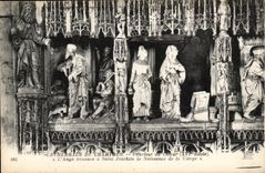 Cathedral of Chartres CPA Pourtour of the chorus (16th) the angel announces has Saint Joachim the birth of the virgin
