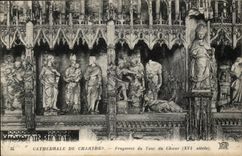 Cathedral of Chartres CPA Fragment of Tower of the chorus (16th)