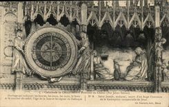 CPA cathedral of Chartres circumference of the chorus by Jehan Soulas Clock Clock