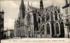 Nancy CPA Vue d'ensemble de la basilique Saint Epvre oeuvre de Moret (1863 1873)