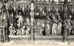 Chartres - Poutour of the Chorus - Jesus leaves the Tomb - Saintes the Women arrive at Tomb CPA -