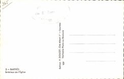 Bartres - Interior of Church CPA -