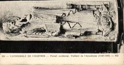 Cathedral of Chartres CPA Western Gate Old man of L apocalypse