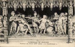 CPA Cathedral of Chartres Circumference of the chorus crucifixion