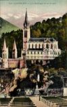 Lourdes CPA the basilica and the cave