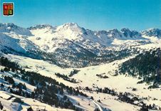 CPM Valls d Andorra Vue generale des lacets et du Grau Roig sous la neige 