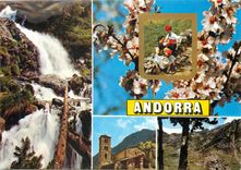 CPM Valls d Andorra Cascada del Serrat Sant Joan de Caselles 