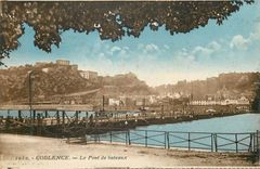 CPA Coblence Le Pont de bateaux 