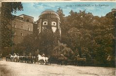 CPA Coblence Le Karthaos Chevaux Militaria