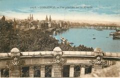 CPA Coblence Vue generale sur la Moselle 