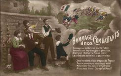 Fantasy CPA Hommage has our combatants Patrie Militaria