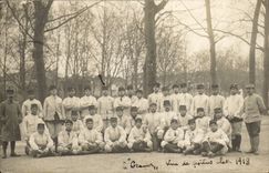 CPA Real photo Agen 18th Regiment of Hairy infantry the Gravel 1918 TOP Militaria