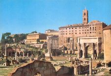 CPM Roma forum romain et arc de septime severe